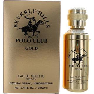 Beverly Hills Polo Club Gold - Köln til mænd med noter af Sandalwood Leather & Patchouli - Klassisk og sexet duftduft - Eau de Toilette spray 3.4