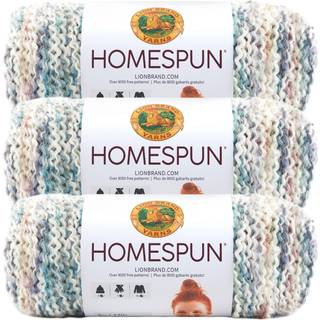 Lion Brand Yarn Homespun Yarn Blød voluminøs garn til strikning af hækling og håndværk 3 pakke Tudor