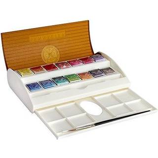 SENNELIER - Watercolor Travel Set - 14 Half Cups in Plastic Box