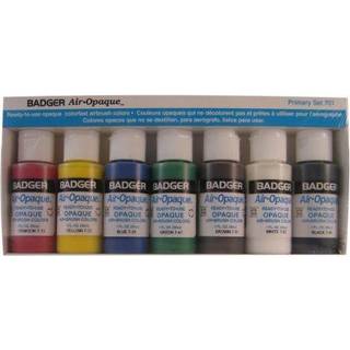 Badger Air-Brush Company Air-Opaque Airbrush Ready Water Based Acryl Maling Primær 1-ounce Hvert sæt af 7