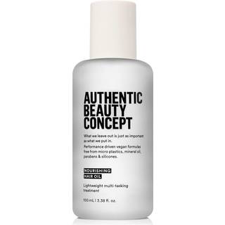 Autentisk skønhedskoncept nærende hårolie | Glatter Frizz & Seals Split Ends | Forbedrer glans | Alle hårtyper | Vegansk og grusomhedsfri | Silik