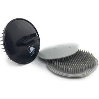 G.B.S Head Shampoo Scalp Massager Brush og Soft Palm Pocket Comb til alle hårtyper Pakke på 3 (1 sort og 2 grå) lavet i U.S.A