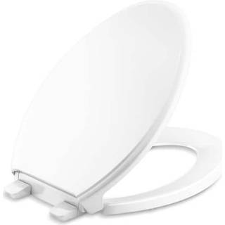 Kohler 4733-Rl-0 Glenbury Readylatch stille t?t langstrakt toiletstol bl?dt t?t toilet toiletstole til langstrakte toiletter hvidt