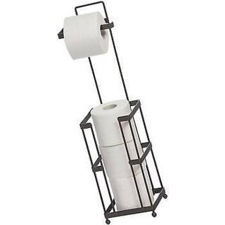 Mango Steam toiletpapirholder Stand med rulleopbevaring - Taupe Fritst?ende rumbesparende rustbestandig for sm? rum