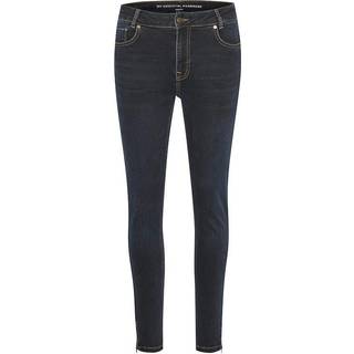 My Essential Wardrobe 37 Frist The Celinazip 101 High Slim Bukser 10703574 Dark Blue Vintage Wash (25/28)