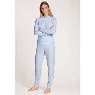 Calida Elegant Dreams Pyjama With Cuff - Lightblue - Medium