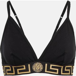 Versace Greca Border cotton bralette - black - L