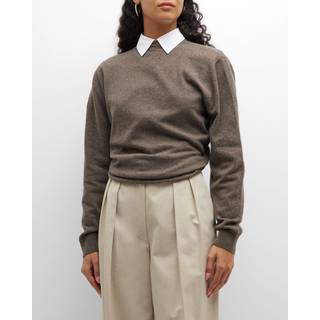 The Row Laris gathered cashmere sweater - brown - L