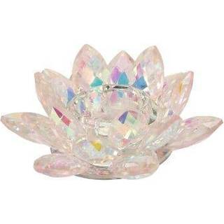 Sagebrook Home 2 """" H 6 """" Diameter Blush Pink Crystal Lotus Flower Votive Candle and Tealight Holder til g?rdhave D?k Stue Sovev?relse eller bad