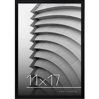 AmericanFlat 11x17 Billedramme i sort - tynd grænsefotosamme med plexiglass - vandrette og lodrette formater til væg