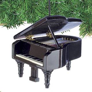 Broadway Gifts 3.5 """" Black Wood Grand Piano Ornament Decoration - Instrument Ornament Gift til klaverafspillere