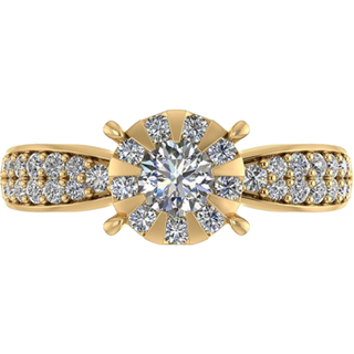 14 Karat Guld Ring fra Henrik Ørsnes Design med Diamanter 0,60 Carat TW/SI