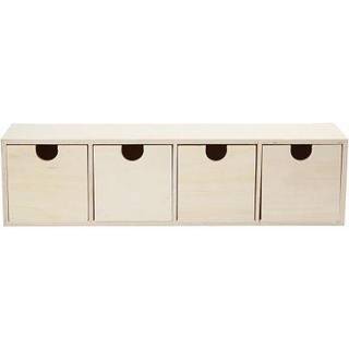 Elegant Lille Kommode i Lyst Træ - 9,2x34,7 cm
