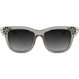 Ana Hickmann AH9244 T02 53 Solbriller Kvinder Grøn - Transparent Jelly Green Tint Top Flower  - 53mm