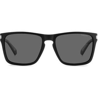 Polaroid Unisex PLD 2139/S O6W/M9 Solbriller Plast Sort uigennemsigtig/Grå Grå Firkantet Polariseret - Sort uigennemsigtig/Grå