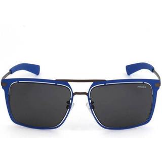 Police SPL159M 01AQ 56 Solbriller Mænd Brun - Matte Blue Brown - 56mm
