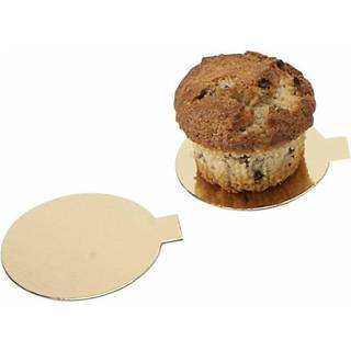 Kagepap med øre Ø8cm guld