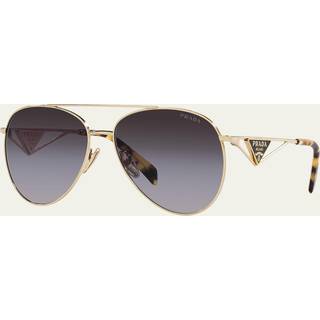 Prada PR 73ZS Asian Fit ZVN5D1 61 Solbriller Kvinder Guld - Pale Gold - 61mm