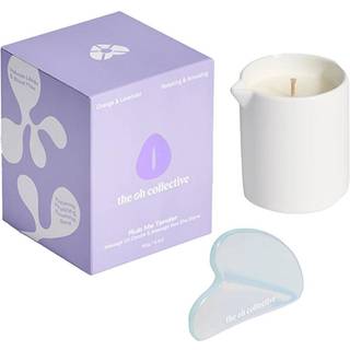 The Oh Collective Rub Me Tender Lavender & Orange Massage Oil Candle With Gua Sha Stone 425 g
