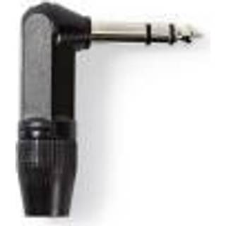 6.3 mm Jack stik, vinklet | Sort | PRIS-MATCH