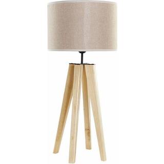 Bordlampe DKD Home Decor Beige Træ Brun 220 V 50 W 30 x 30 x 69 cm