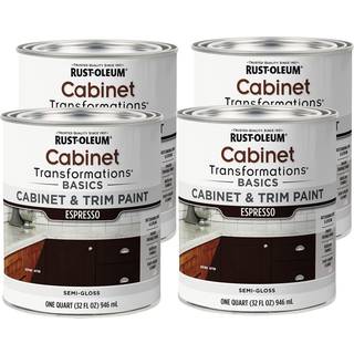 Rust-Oleum 372011 Transformations Basics Cabinet & Trim Paint Quart Espresso 32 Fl oz (Pack of 1)