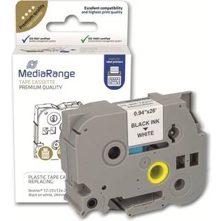 MediaRange - label tape - laminated - 1 cassette(s) - Roll (2.4 cm x 8 m) (alternative for: Brother TZ-251 Brother TZE-251)