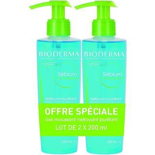 Bioderma purifying cleansing foaming gel - speciale offer 2 x 200ml