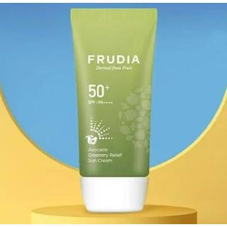 Frudia Sun Avocado Greenery Relief Fugtgivende og beskyttende creme til sensitiv hud SPF 50+ 50 g - 50 g