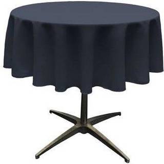La Linen Polyester Poplin Tabge 51-tommer rund marinebl?