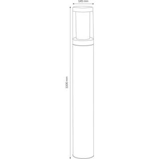 Stibelysning i rustfrit stål 1257 havvandsbestandig 100 cm