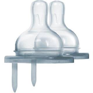 Pura® - Kiki Baby silikone flaskesutter 0+ mdr. 2-pak - Slow flow