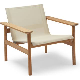 Fritz Hansen - Pelagus Lounge Chair Sand - Udendørs lænestole - Note Design Studio - Træ/Tekstilmateriale