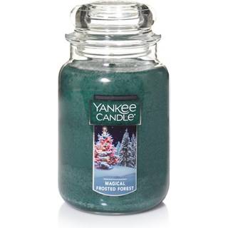 Yankee lys magisk frostet skov duftende klassiker 22 oz stor krukke enkelt wick stearinlys over 110 timers forbr?ndingstid