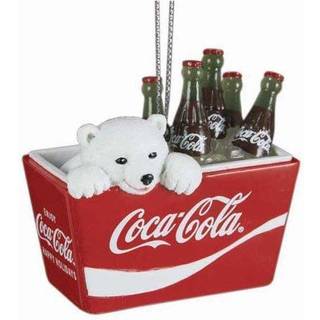 Coca-Cola Kurt Adler Polar Bear Cub in Coke Cooler Ornamentharpiks 2,75-tommer