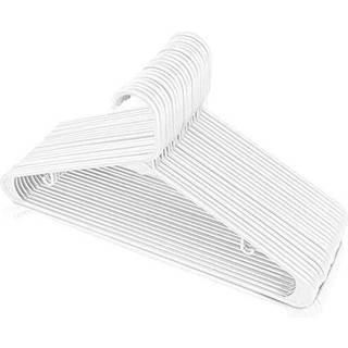 Utopia Home Plastic Hangers 30 Pack - T?jb?jle med kroge - holdbar og rumbesparende frakkeoph?ng - tunge hvide b?jler - nederdelb?jler
