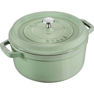 STAUB Staub rund gryde i støbejern 3,8 l Salvia