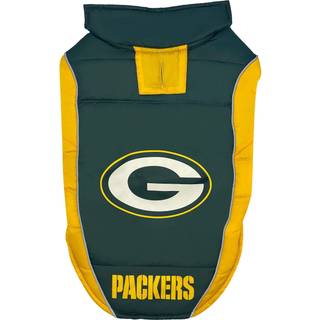 NFL Green Bay Packers puffervest til hunde og katte Strrelse Medium. Varm hyggelig og vandtt hundefrakke til sm og store hunde/katte. Bedste N