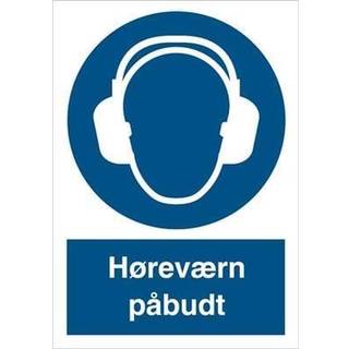 Høreværn påbudt - Refleks Alu. - 210 x 148 mm