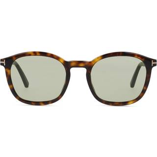 TOM FORD Mand FT1020 JAYSON 52N Solbriller Acetat Dark Havana Grøn Firkantet Normal