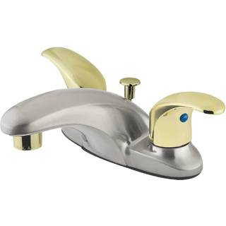 Kingston messing KB6629LL 4 in. Centerset badev?relse vandhane b?rstet nikkel/poleret messing