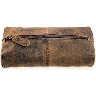 Komalc Leather Zip-Lock Cosmetic Makeup Pose Pose Pen Pencil Case ** Salg **