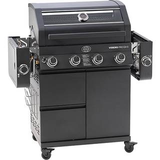 Videro Pro G4-S Vario+ Gasgrill 20500 watt fra Rösle - Sort farve - Rustfrit stål