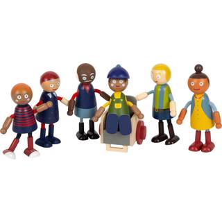 Small Foot - Wooden Dollhouse Family with Wheelchair 6pcs.