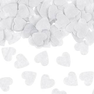 15g Konfetti Hjerter Hvid Silkepapir – Romantisk flair til bryllup og fest