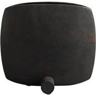 101 Copenhagen Vases - 'Guggenheim' vase, square, coffee in Coffee 100% Ceramics