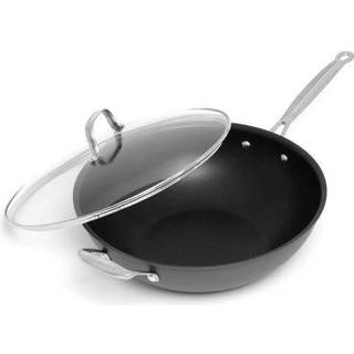 Cuisinart 626-32H Chef's Classic Nonstick Hard Anodized 12,5-tommer Stir Fry Pan Black/rustfrit stål