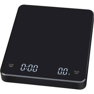 Genopladelig kaffevægt med timer 3 kg / 0,1 g Sort