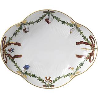 Royal Copenhagen Stjerne Riflet Jul fad hvid 22 cm