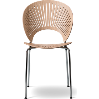 Fredericia Furniture Trinidad Chair 3398 Stol Sortbejdset Ask/Krom Stel